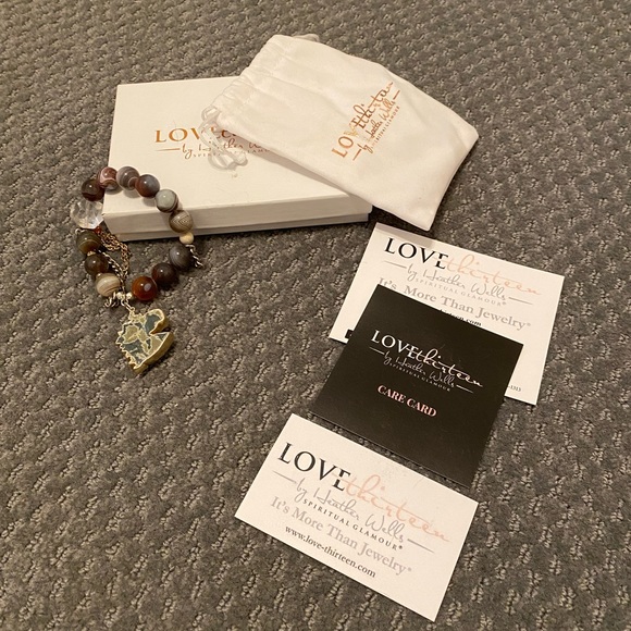 Love thirteen Bracelet with purple crystal unicorn - Picture 3 of 6